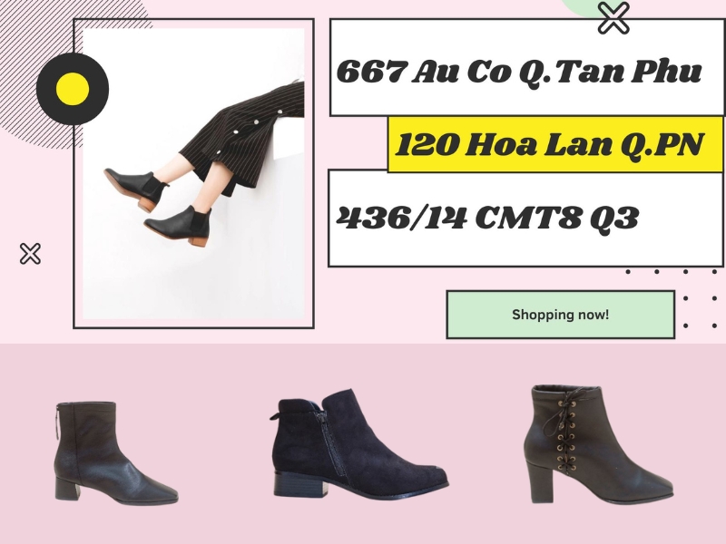 Giày boot nhà THENYSMILE nổi tiếng với thiết kế đẹp, chất liệu tốt (Nguồn: Shopee Blog)